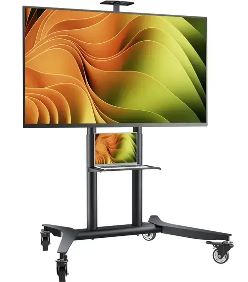 Suport Tv Cu Roti Onkron TS1871-B Pentru Televizoare De 55-90 Inch, Sarcina Maxima 90 Kg, Suport Tv Reglabil Pe Inaltime Cu Roti, Vesa Maxim 800X600, Suport Tv Profesional Cu Roti, Negru