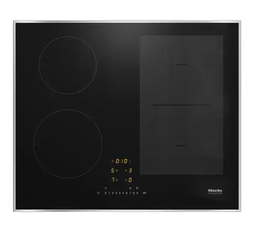 Plita incorporabila Miele KM 7466 FR 125 Edition, Inductie, PowerFlex, ComfortSelect, TwinBooster, Con@ctivity, Miele@home (Negru)