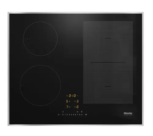 Plita incorporabila Miele KM 7466 FR 125 Edition, Inductie, PowerFlex, ComfortSelect, TwinBooster, Con@ctivity, Miele@home (Negru)
