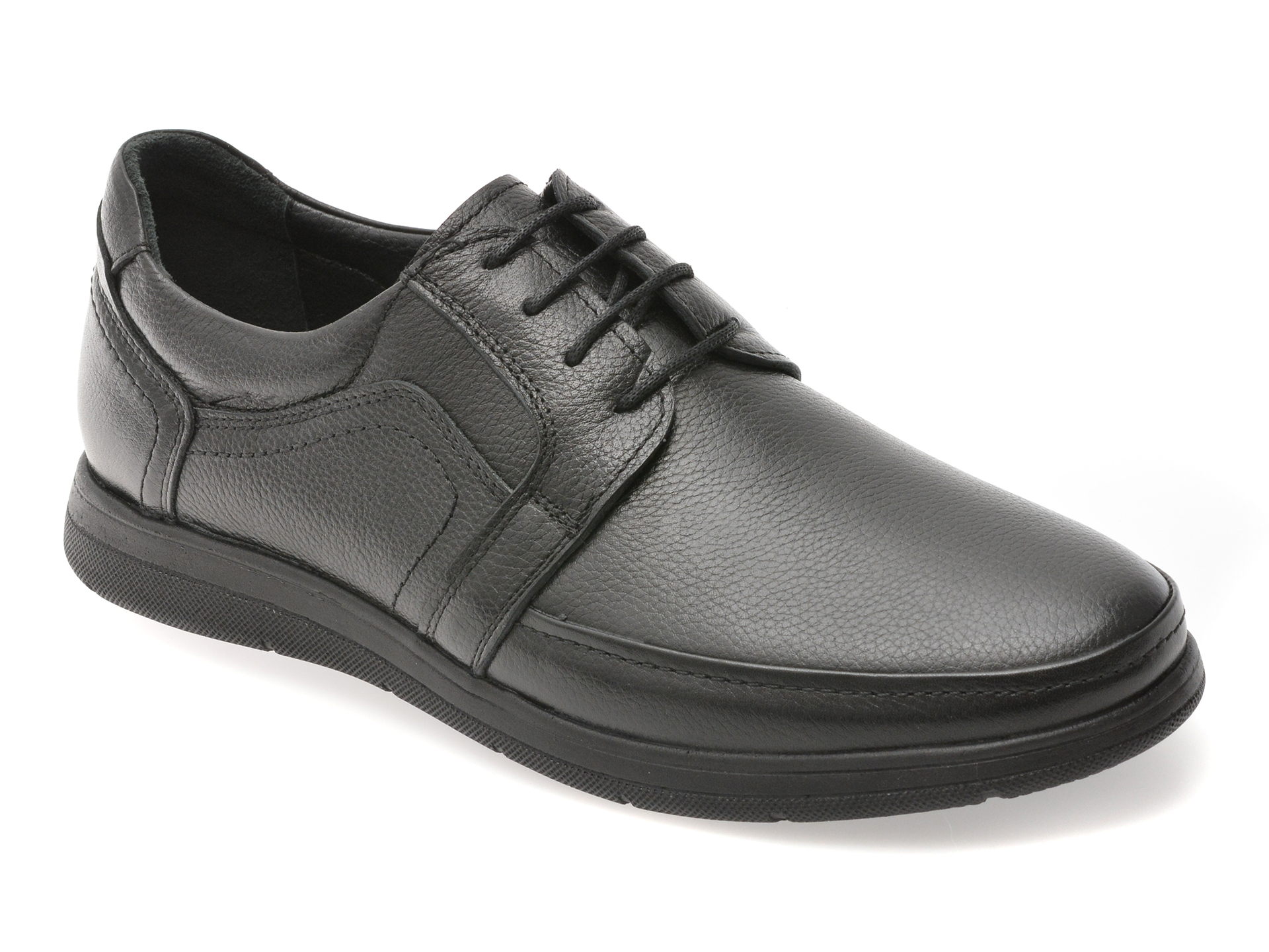 Pantofi BITE THE BULLET negri, BRL901, din piele naturala