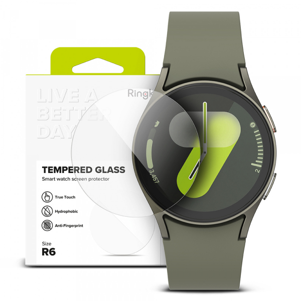 Folie Protectie Ringke R6 pentru Samsung Galaxy Watch7 44mm, Set 4 bucati, Sticla Securizata