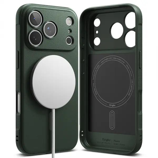 Husa MagSafe pentru Apple iPhone 17 Pro Max, Ringke, Onyx, Verde Inchis