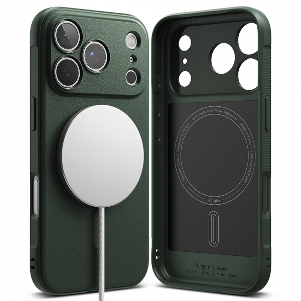 Husa MagSafe pentru Apple iPhone 17 Pro Max, Ringke, Onyx, Verde Inchis