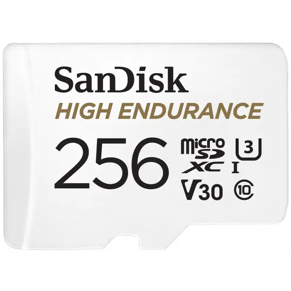Card Memorie microSDXC SanDisk High Endurance, 256Gb, Clasa 10 / UHS-1 U3, Cu Adaptor, Resigilat SDSQQNR-256G-GN6IA