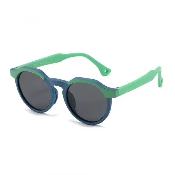 Ochelari De Soare Copii Techsuit 601, Polarizati, Protectie UV, Verzi Albastrii