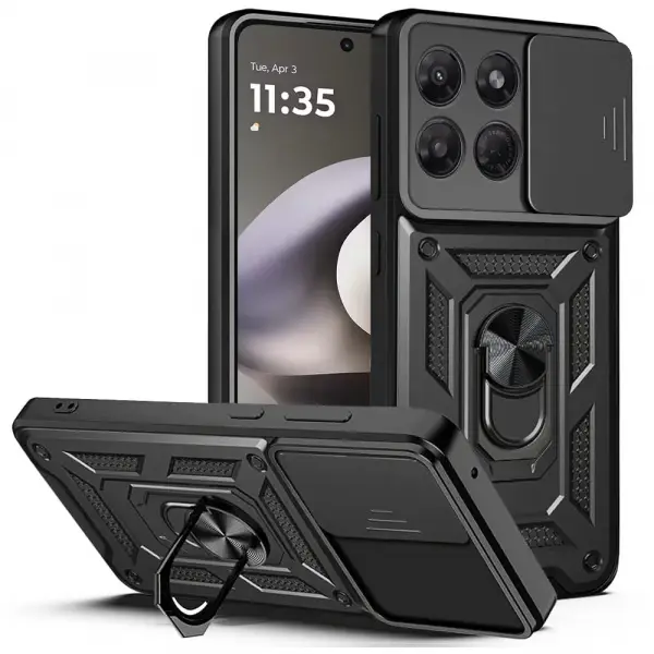 Husa pentru Motorola Moto G37 Power, Techsuit, CamShield, Neagra
