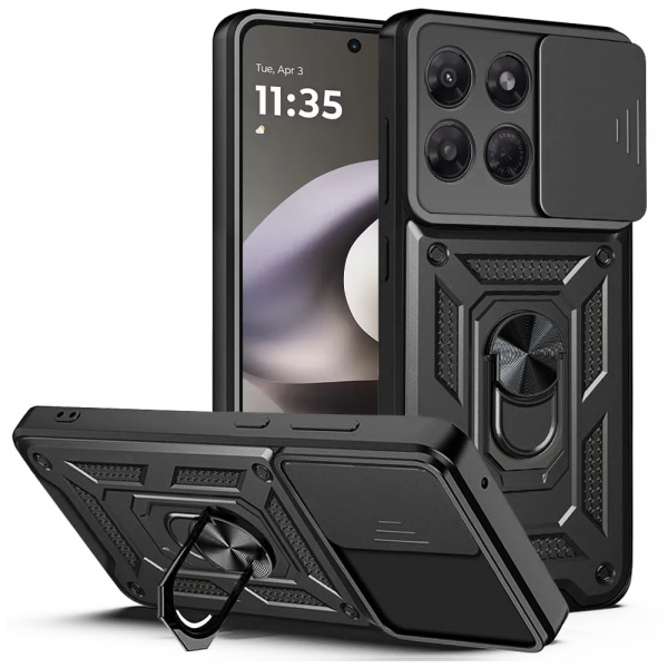 Husa pentru Motorola Moto G37 Power, Techsuit, CamShield, Neagra