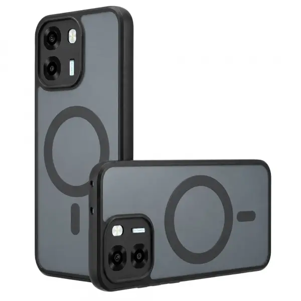 Husa MagSafe pentru Oppo A6 4G, Techsuit, PureFrost, Neagra Satinata