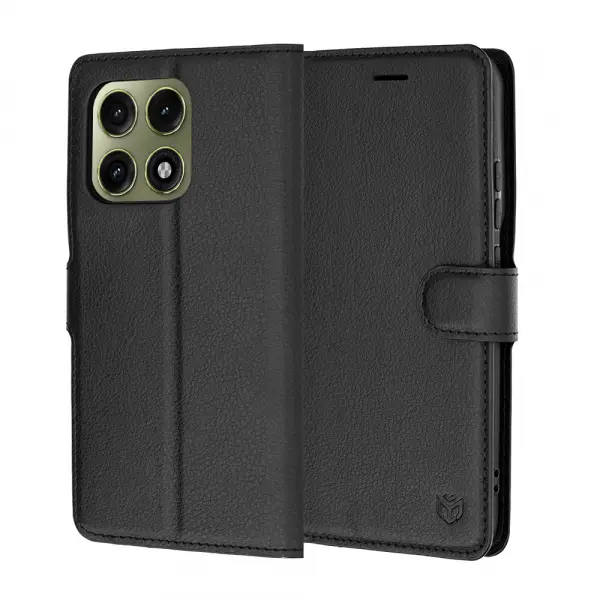 Husa pentru Motorola Edge 70 Pro, Techsuit, Leather Folio, Neagra