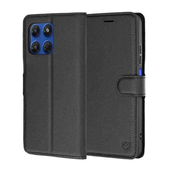 Husa pentru Motorola Moto G47 / G37 Power / G37, Techsuit, Leather Folio, Neagra