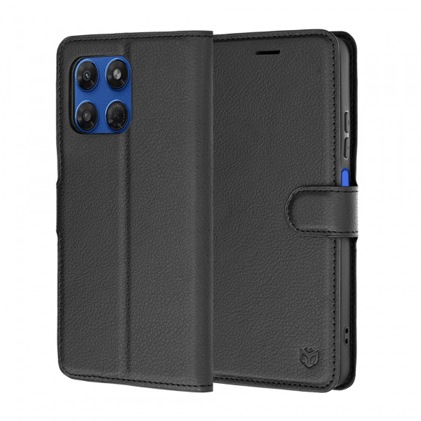 Husa pentru Motorola Moto G47 / G37 Power / G37, Techsuit, Leather Folio, Neagra
