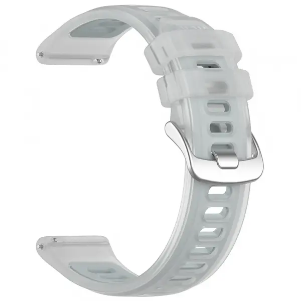 Curea Techsuit W084 pentru Samsung Galaxy Watch / Huawei Watch Series, 22mm, Alba
