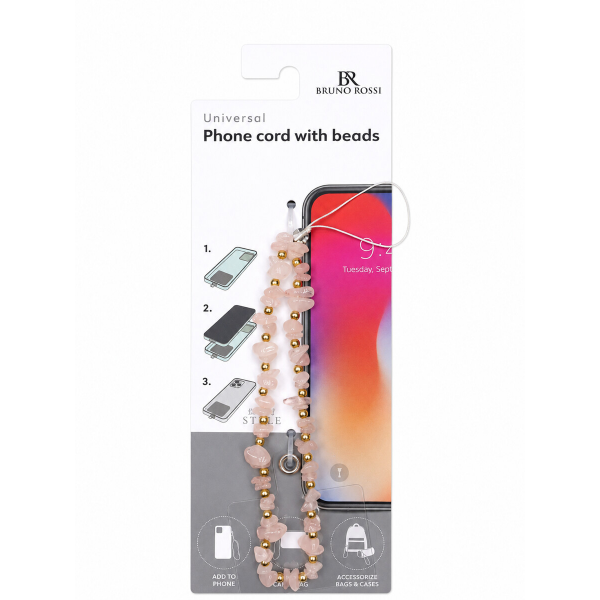 Snur Telefon cu Margele Bruno Rossi BT-20, Multicolor