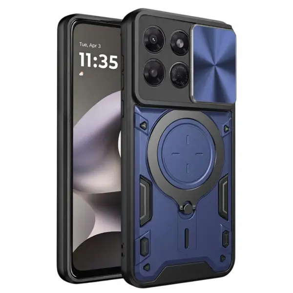 Husa pentru Motorola Moto G37 Power, Techsuit, CamGuard Pro, Albastra