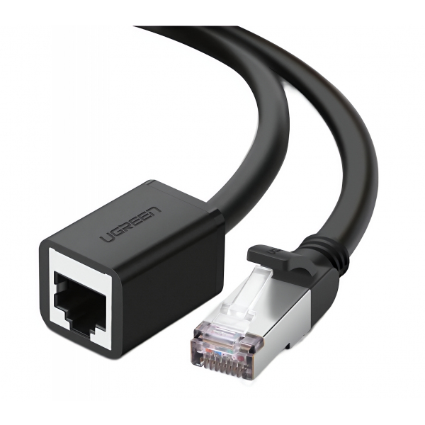 Prelungitor Cablu Retea UGREEN NW112, RJ45 - RJ45, 2m, Negru