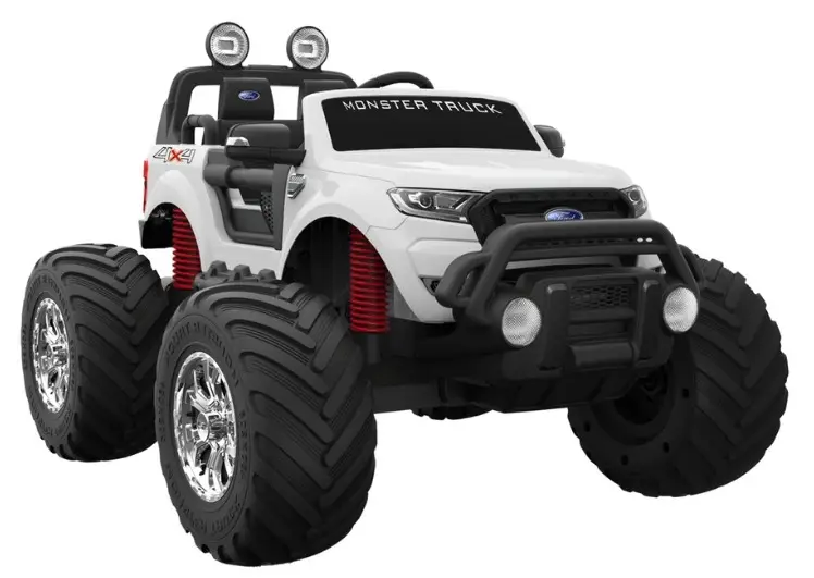 Masinuta pentru copii HECHT FORD Ranger Monster Truck White, acumulator 2 x 12 V, 7 Ah