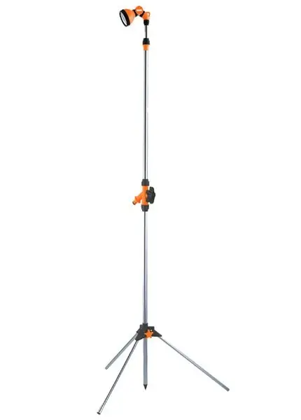 Dus cu tija telescopica HECHT 00202, lungime 172 - 229 cm, material polipropilena, culoare argintiu/portocaliu