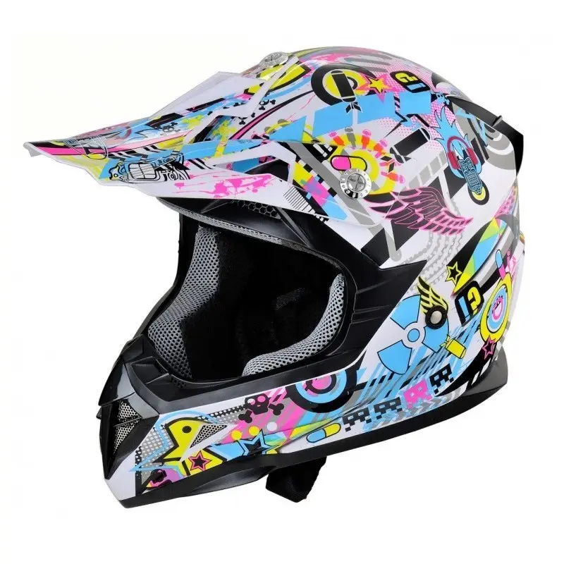 Casca moto integrala HECHT 51915L, design modern, graffiti, marimea L 59-60 cm