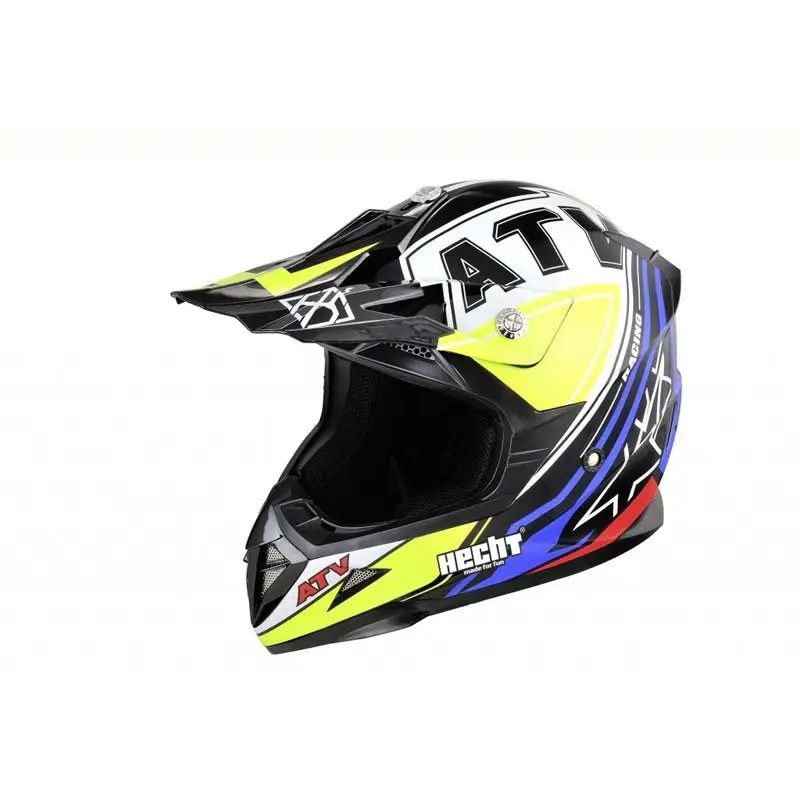 Casca moto ATV integrala HECHT 52915L, design moto-sport, material ABS, marime L 69-60 cm, multicolor