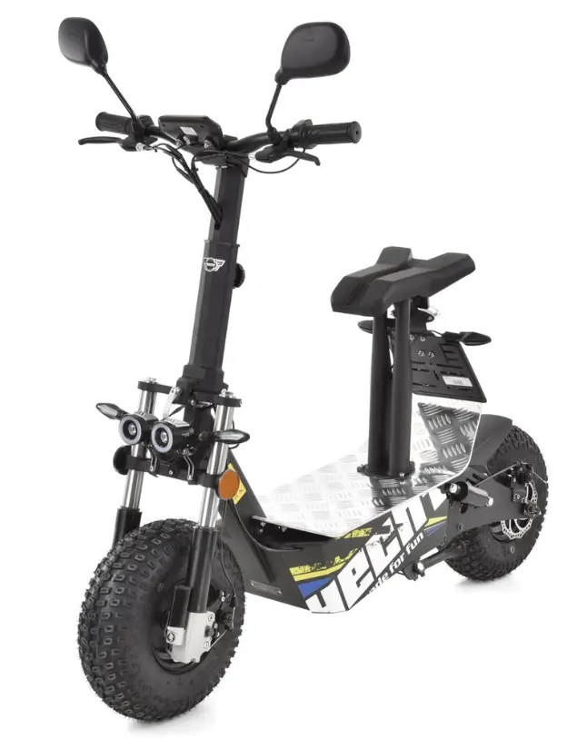 Scuter electric HECHT Terris Black, 3000 W, autonomie 50 km, viteza maxima 45 km/h, acumulator Li-Ion 60 V, 20 Ah, negru