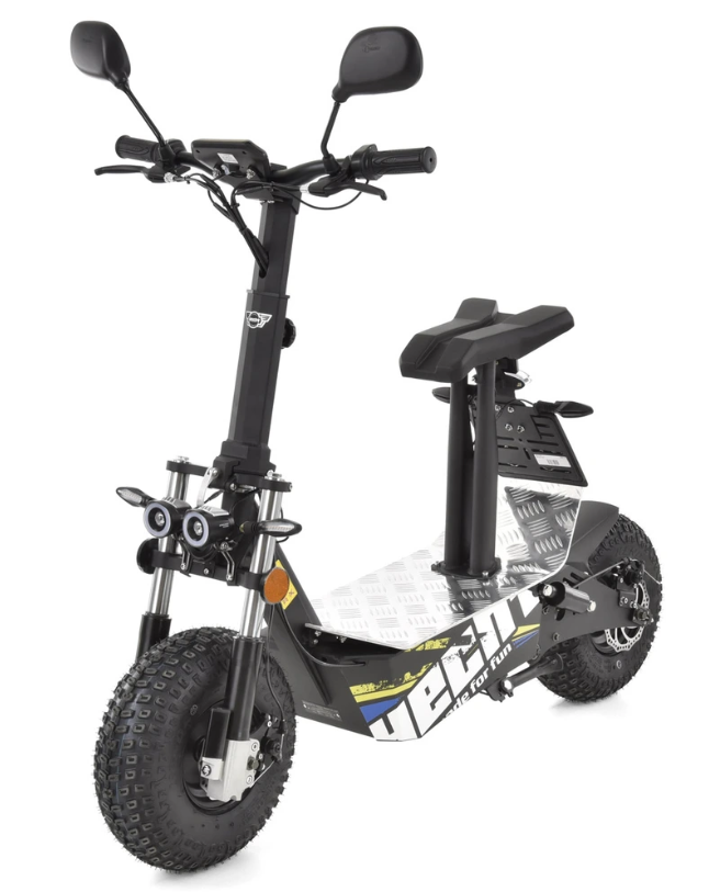 Scuter electric HECHT Terris Black, 3000 W, autonomie 50 km, viteza maxima 45 km/h, acumulator Li-Ion 60 V, 20 Ah, negru