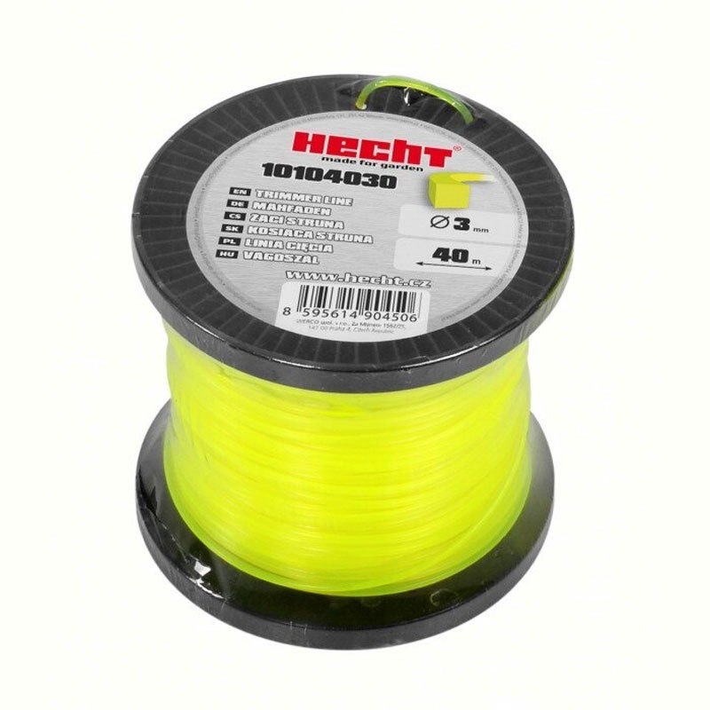 Fir pentru trimmer HECHT 10104030, profil patrat, diametru 3 mm, lungime 40 m
