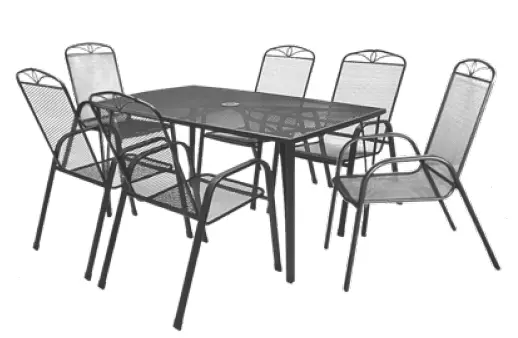 Set mobilier pentru gradina HECHT Navassa Set 6, masa cu 6 scaune