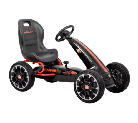 Kart cu pedale HECHT Abarth Black, greutate maxima suportata 25 kg, dimensiuni 113 x 57 x 73 cm, negru