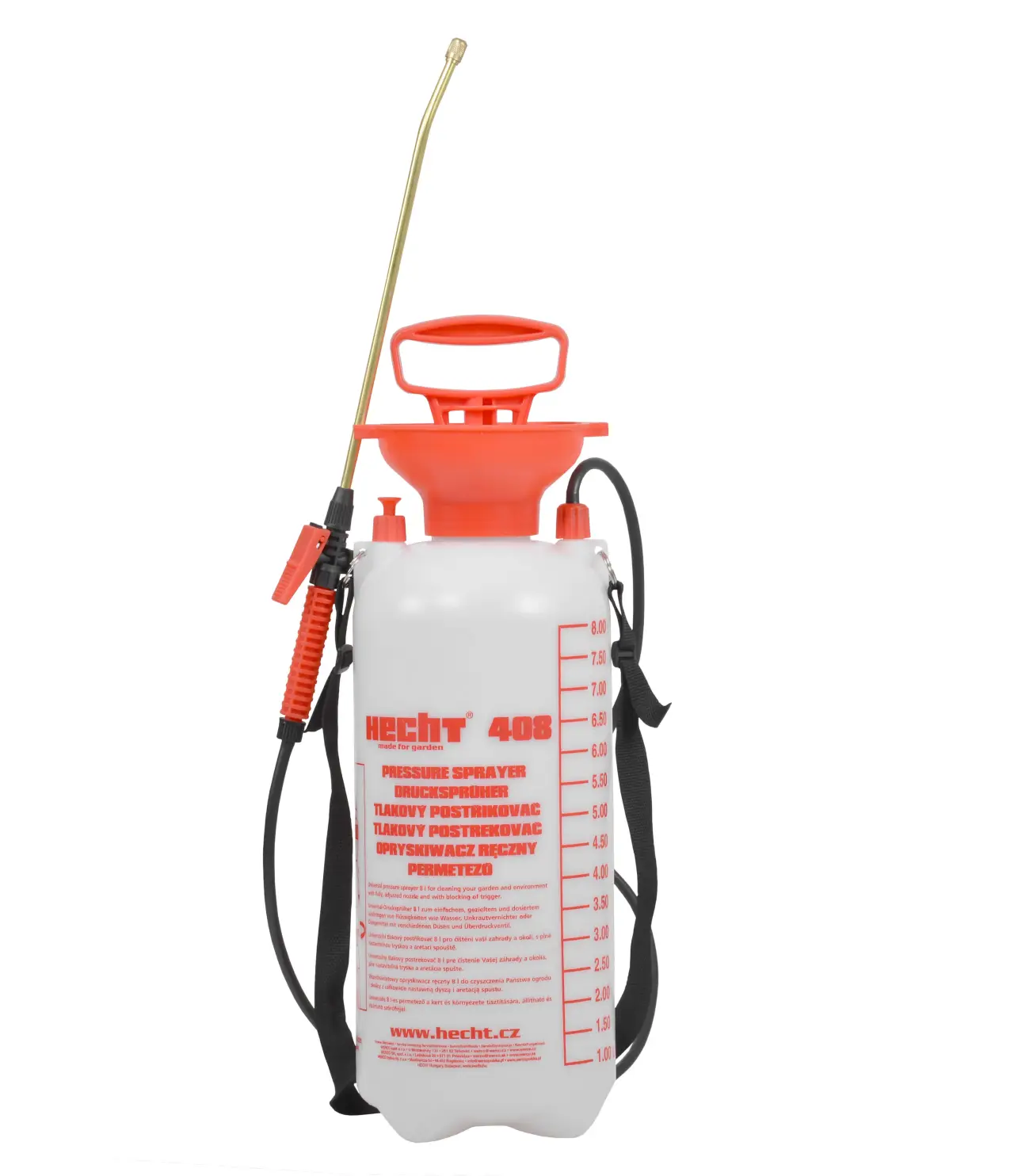 Pulverizator manual de umar Hecht 408, 8L, 3 bar, jet ajustabil