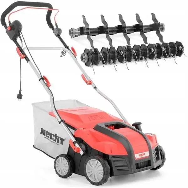 Scarificator si aerator electric HECHT 1848 2 in 1, putere motor 1800 W, sac colectare 55 litri, latime de lucru 40 cm