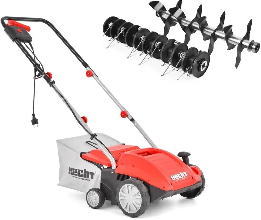 Scarificator si aerator electric HECHT 1420/1415 2 in 1 1427/1420/1415, putere motor 1500 W, sac colectare 40 litri, latime de lucru 32 cm