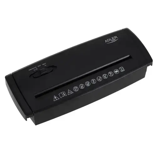 Distrugator de documente Adler AD 1040, 5 coli A4 simultan, 150 W, Securitate P-1 (Negru)
