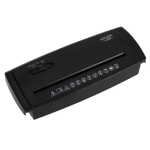 Distrugator de documente Adler AD 1040, 5 coli A4 simultan, 150 W, Securitate P-1 (Negru)