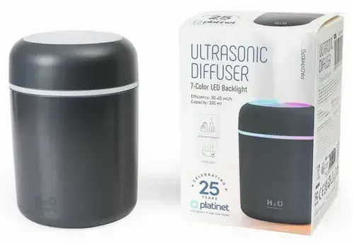 Difuzor de aroma si umidificator Platinet PADYM107G, 2 W, 0.3 l (Gri)