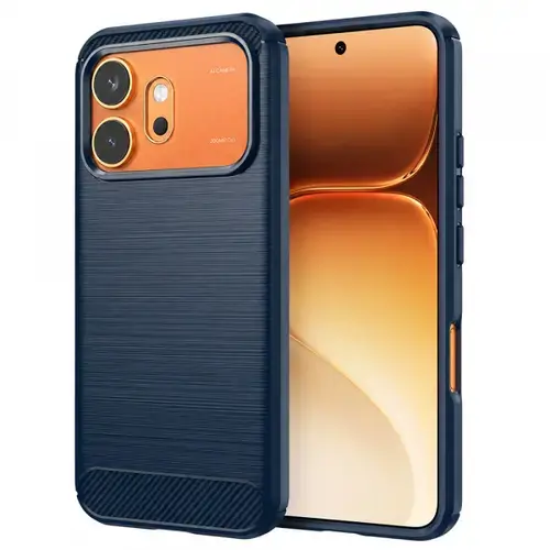 Husa pentru Honor 600 Pro / 600, Techsuit, Carbon, Albastru