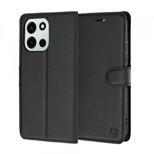 Husa pentru OnePlus Nord 6, Techsuit, Leather Folio, Negru