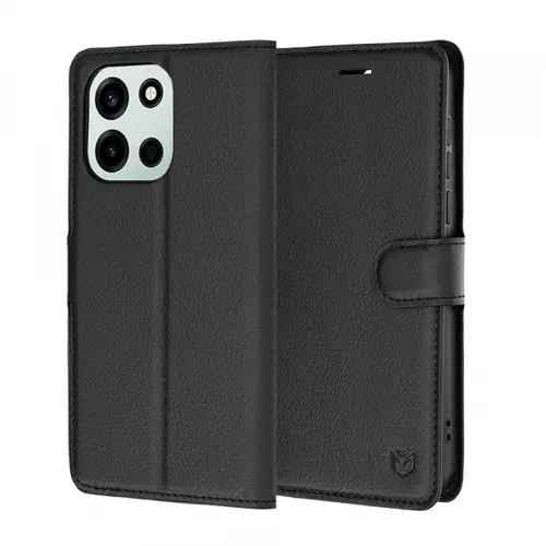 Husa pentru OnePlus Nord 6, Techsuit, Leather Folio, Negru