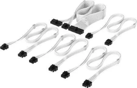 Kit cabluri Corsair Elite Premium CP-8920444, Compatibil cu surse CORSAIR Type-5 (Alb/Negru)