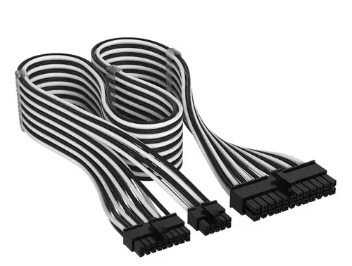 Kit cabluri sursa Corsair Elite Premium CP-8920447, Compatiibl cu surse CORSAIR Type-5 PSU (Alb/Negru)