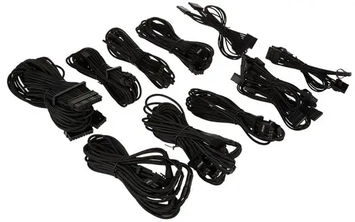 Kit cabluri sursa Corsair Premium CP-8920222, Compaibil cu surse CORSAIR Type 4 Gen 4 (Negru)