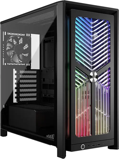Carcasa Corsair FRAME 4000X RS, Mid-Tower, 4 ventilatoare RS120 PWM incluse, Sticla securizata (Negru)