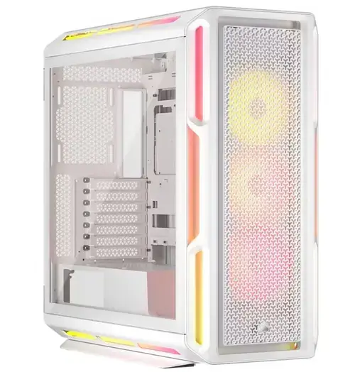 Carcasa Corsair iCUE LINK 5000T LX RGB, Mid-Tower, 3 Ventilatoare LX120 RGB si iCUE LINK System Hub incluse, Benzi luminoase AURORA RGB (Alb)