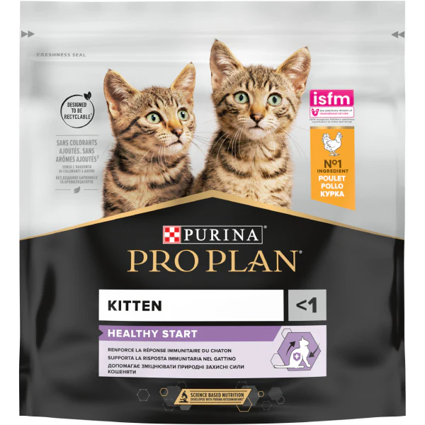 PRO PLAN® HEALTHY START Junior, bogat în pui, hrană uscată pentru puii de pisică, 400 g