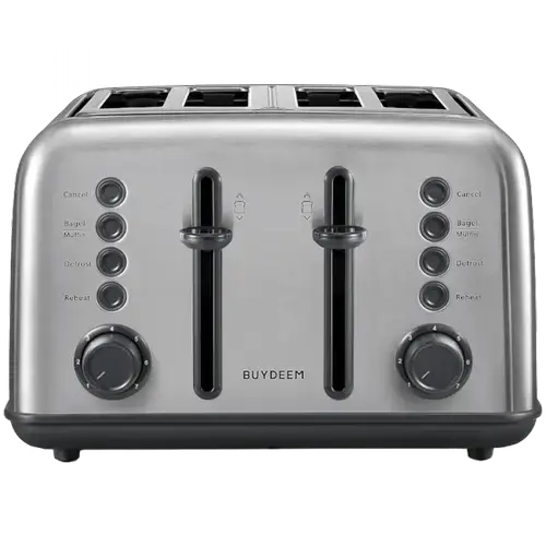 Prajitor de paine BUYDEEM DT640E-SS/EU, 1800 W, 4 felii, 7 trepte rumenire, 5 functii (Inox)