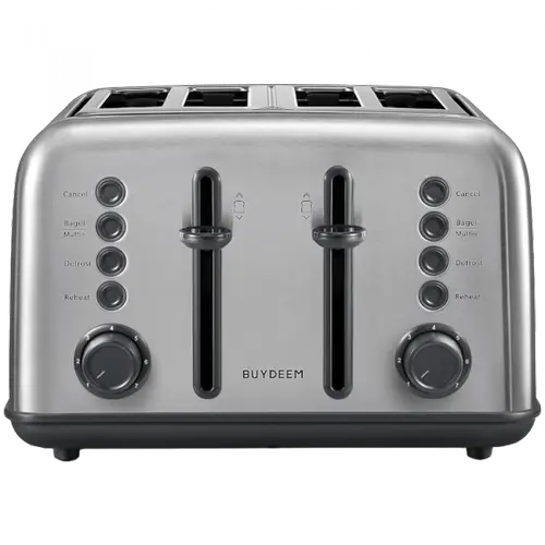 Prajitor de paine BUYDEEM DT640E-SS/EU, 1800 W, 4 felii, 7 trepte rumenire, 5 functii (Inox)