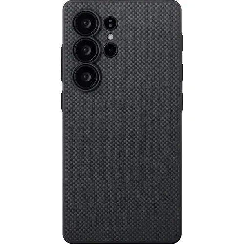 Husa Pitaka  PinButton Case Black/Grey Plain pentru Samsung Galaxy S25 Ultra (Negru)