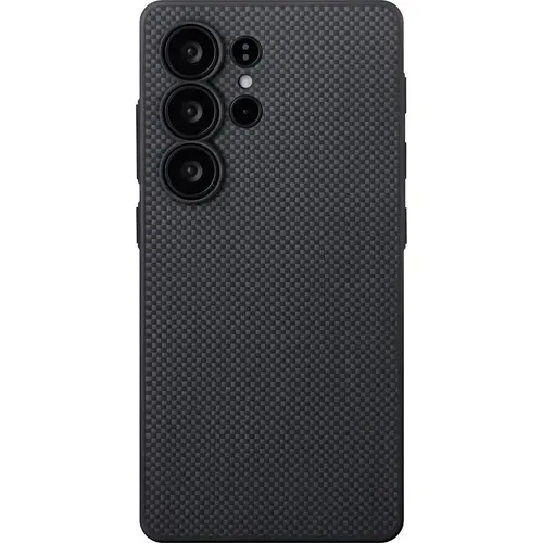 Husa Pitaka  PinButton Case Black/Grey Plain pentru Samsung Galaxy S25 Ultra (Negru)