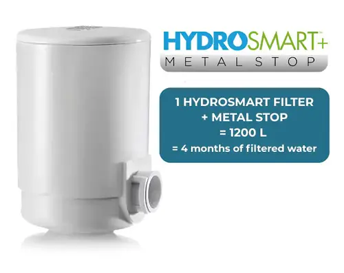 Cartus filtrant pentru sistemele de filtrare apa cu fixare pe robinet Laica HydroSmart + Metal Stop, 1200 litri