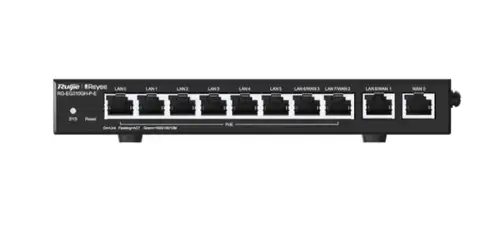Router PoE Ruijie Reyee RG-EG310GH-P-E, Gigabit, cloud managed, 10 porturi, 1.5Gbps (Negru)