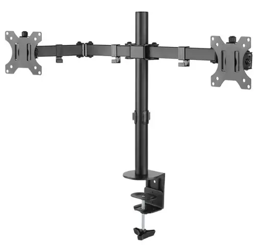 Suport birou Maclean MC-884, 17inch - 32inch, pentru 2 monitoare (Negru)